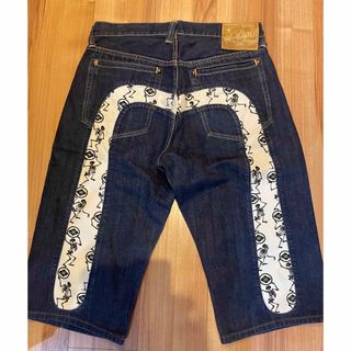 EVISU - サイズ32 切り抜き大黒 ドクロ パリ 赤耳 エヴィス EVISU - サイズ32 切り抜き大黒 ドクロ パリ 赤耳 エヴィス