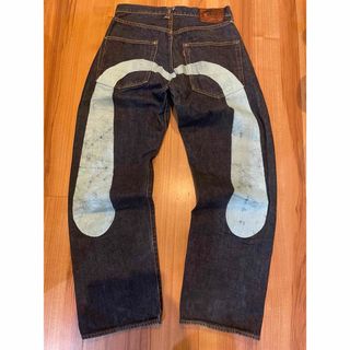 EVISU - サイズ30 水色大黒 虎耳 2001 NO2 エヴィス エビスの EVISU - サイズ30 水色大黒 虎耳 2001 NO2 エヴィス エビスの