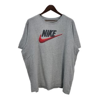 ナイキ(NIKE)のNIKE ナイキ ロゴ 半袖Ｔシャツ 大きいサイズ スポーツ グレー(メンズ 3XL)中古 古着 T9261(Tシャツ/カットソー(半袖/袖なし))