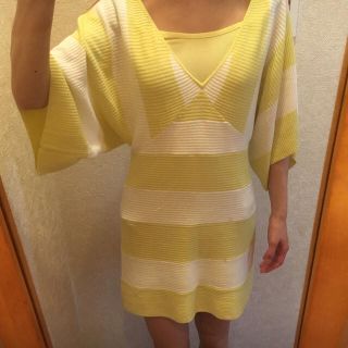 マウジー(moussy)の美品♡moussy ボーダーワンピース(ミニワンピース)