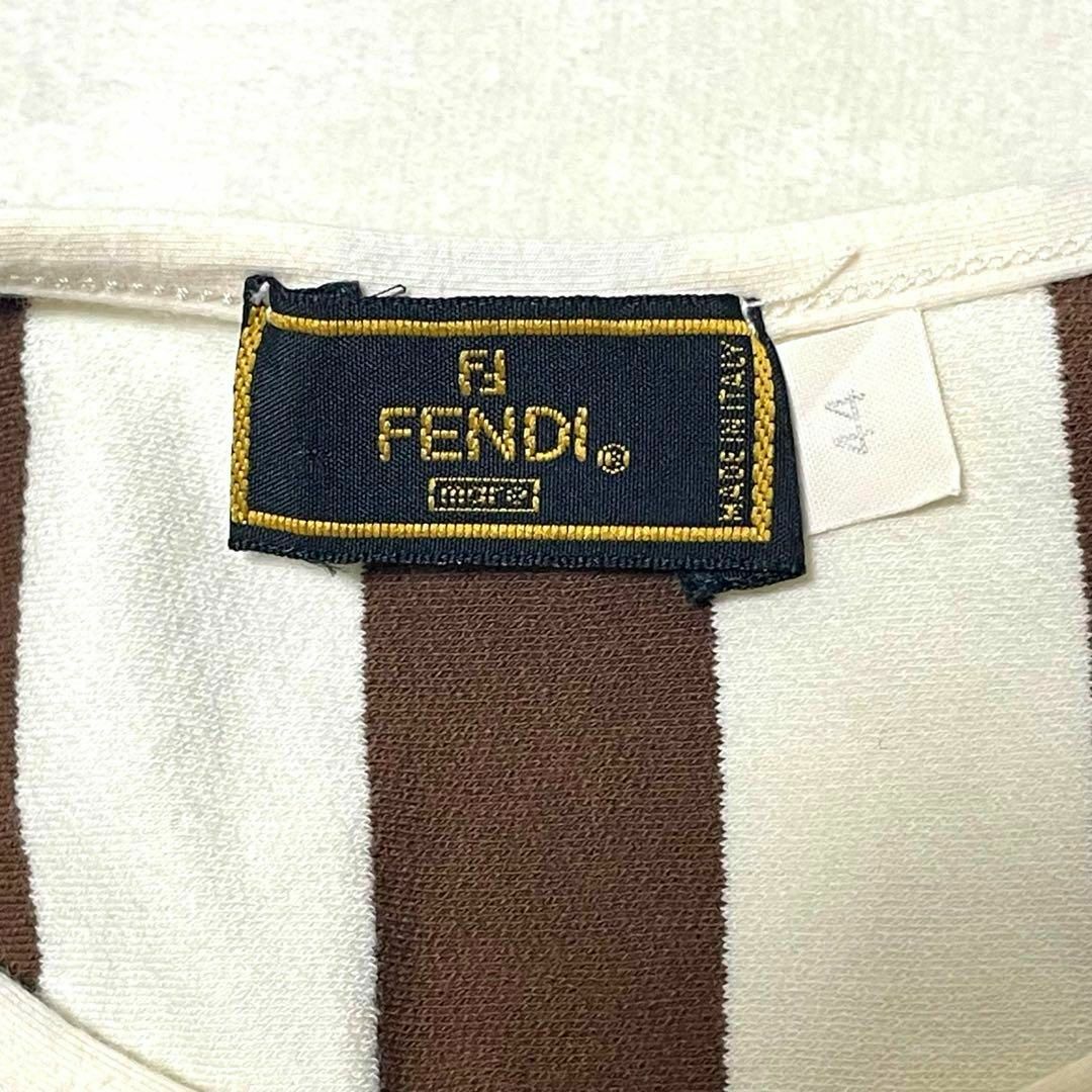 FENDI - FENDI フェンディ 美品✨ パイル地 ペカン柄 半袖 44 FENDI - FENDI フェンディ 美品✨ パイル地 ペカン柄 半袖 44