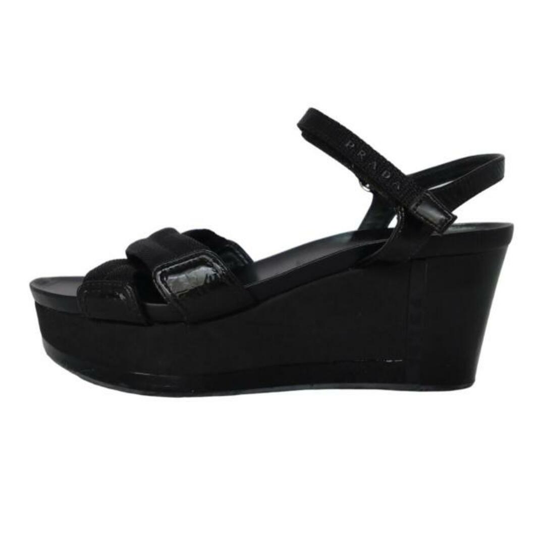PRADA SPORT(プラダスポーツ) サンダル 37 レディース 黒 レザー PRADA SPORT(プラダスポーツ) サンダル 37 レディース 黒 レザー