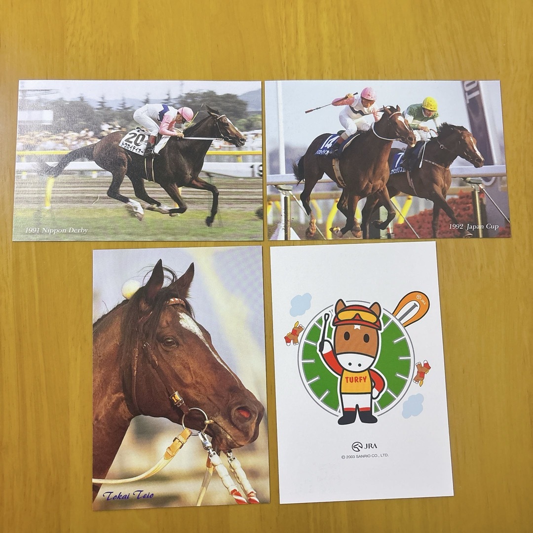 JRA トウカイテイオー ポストカード 4点セット まとめ売り 競馬 JRA トウカイテイオー ポストカード 4点セット まとめ売り 競馬