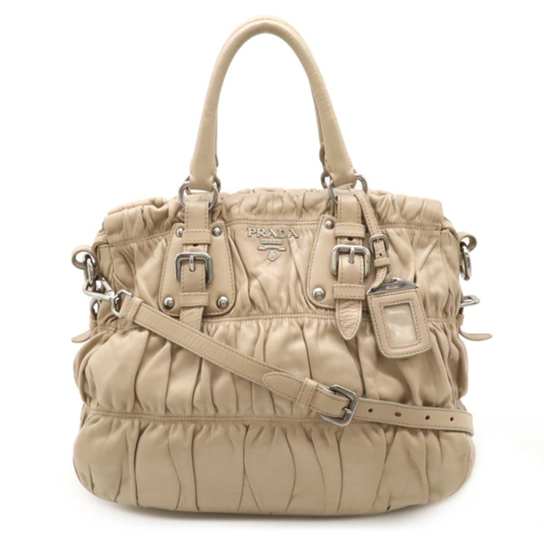 PRADA - PRADA プラダ ギャザー トートバッグ ハンドバッグ 2WAY PRADA - PRADA プラダ ギャザー トートバッグ ハンドバッグ 2WAY