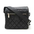 CHANEL シャネル コココクーン マトラッセ スモールメッセンジャー ショルダーバッグ 斜め掛け オールレザー ブラック 黒 シルバー金具 A48616