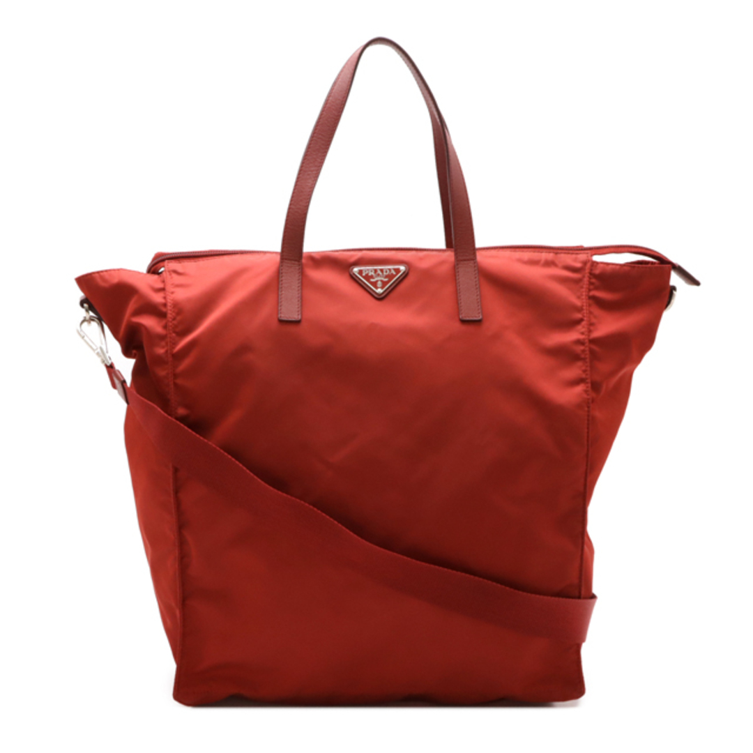 PRADA - PRADA プラダ トライアングルロゴ トートバッグ ラージ PRADA - PRADA プラダ トライアングルロゴ トートバッグ ラージ