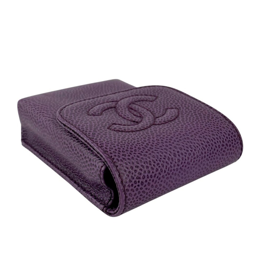 美品 CHANEL シャネル キャビアスキン ココマーク シガレットケース シャネル ココマーク キャビアスキン シガレットケース ブラック