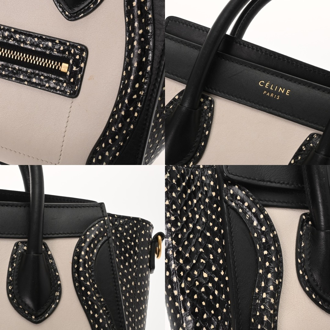 CELINE - セリーヌ ラゲージ ナノ 2WAY ハンドバッグ ホワイトの CELINE - セリーヌ ラゲージ ナノ 2WAY ハンドバッグ ホワイトの