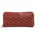 本物 ゴヤール GOYARD マティニョン GM ラウンドファスナー 長財布 ロングウォレット PVC レッド Matignon 財布 ウォレット 中古