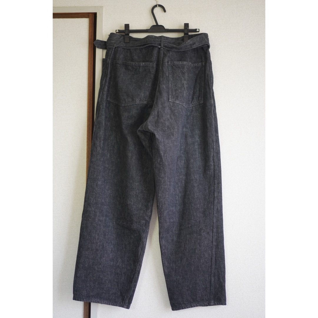 COMOLI - COMOLI ベルテッドパンツ Black / Ecru サイズ2の通販 COMOLI - COMOLI ベルテッドパンツ Black / Ecru サイズ2の通販