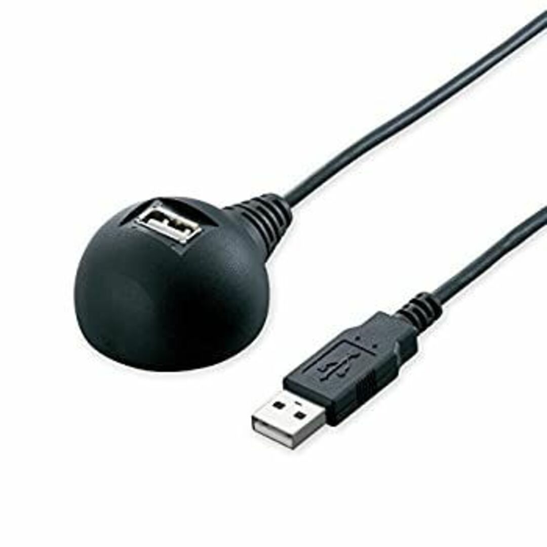 BUFFALO USB延長ケーブル 2.0対応 スタンド付 2.0m ブラック BSUC20EDBK スマホ/家電/カメラのPC/タブレット(その他)の商品写真