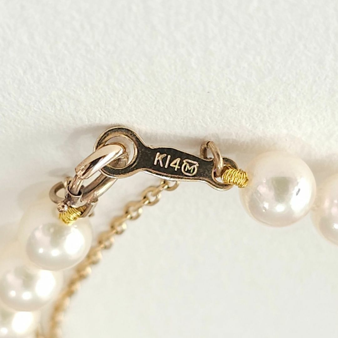 MIKIMOTO - 1237 ミキモトパールブレスレットK14YGイエロー MIKIMOTO - 1237 ミキモトパールブレスレットK14YGイエロー