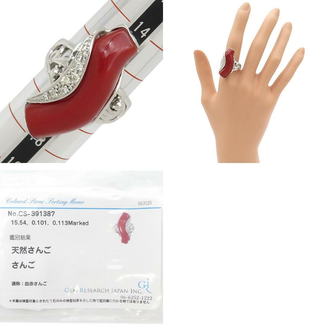 山本真理 MARI YAMAMOTO リング 指輪 血赤サンゴ ダイヤリング 山本真理 MARI YAMAMOTO リング 指輪 血赤サンゴ ダイヤリング