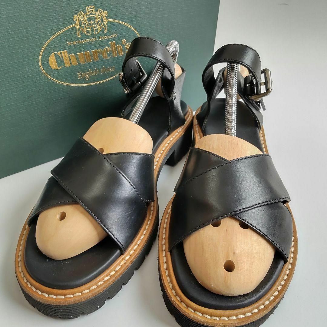 Church's - 美品 チャーチ クロス レザーサンダル アンクル Church's - 美品 チャーチ クロス レザーサンダル アンクル