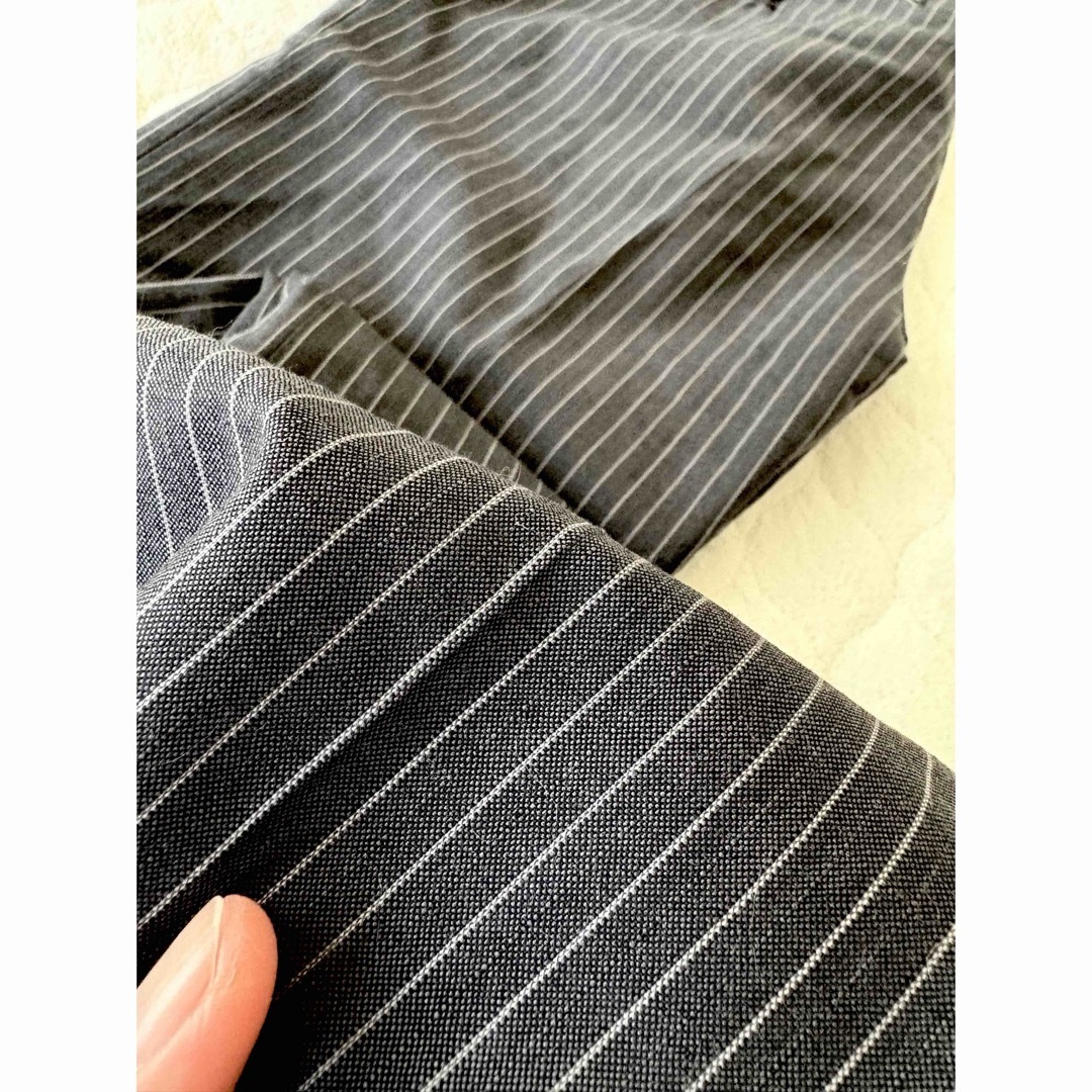 洋服の青山(ヨウフクノアオヤマ)の７号　ビジネス　美ライン　I.M.G.N 濃グレー　ストライプ　洋服の青山 レディースのフォーマル/ドレス(スーツ)の商品写真