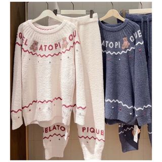 gelato pique - ジェラートピケ CATドット柄ワンポイントTシャツ gelato pique - ジェラートピケ CATドット柄ワンポイントTシャツ