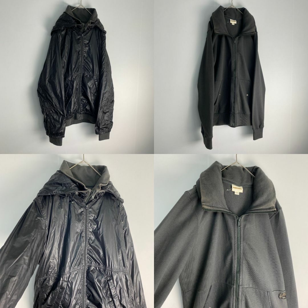 y2k】00s Diesel ギミック ジャケット ブルゾン テック - メルカリ