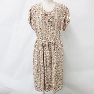 PINK HOUSE - 新品 ローズジャムびん プリントミディワンピース PINK HOUSE - 新品 ローズジャムびん プリントミディワンピース