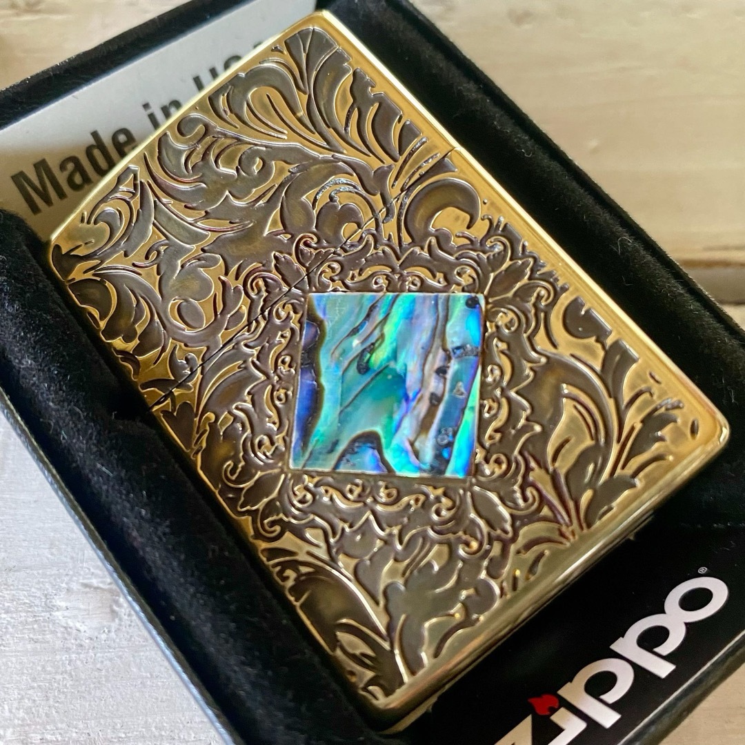 ZIPPO - ZIPPO レトロデザイン シェル 両面加工 真鍮 オイル ZIPPO - ZIPPO レトロデザイン シェル 両面加工 真鍮 オイル