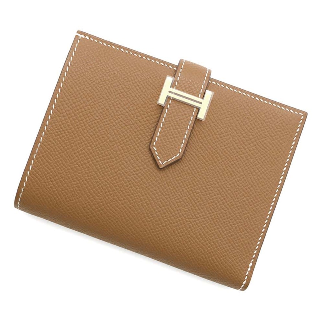 HERMES - エルメス 二つ折り財布 ベアンコンパクト ゴールド HERMES - エルメス 二つ折り財布 ベアンコンパクト ゴールド