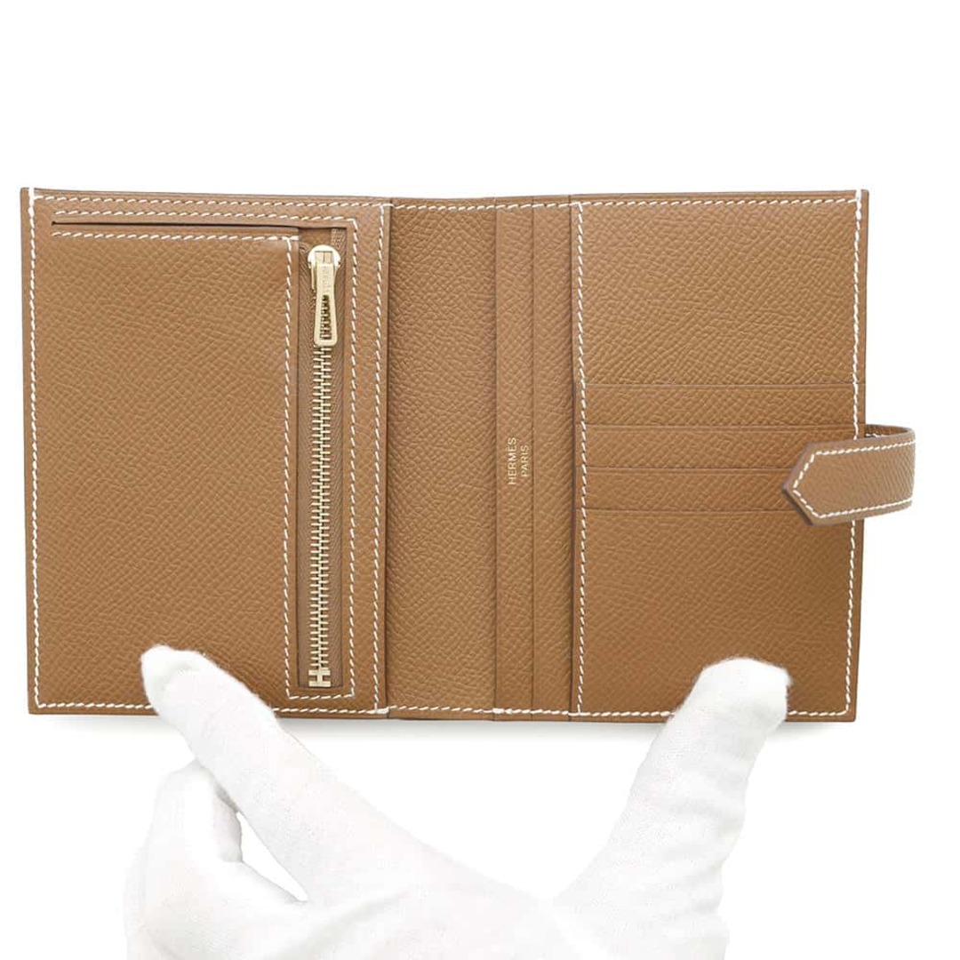 HERMES - エルメス 二つ折り財布 ベアンコンパクト ゴールド HERMES - エルメス 二つ折り財布 ベアンコンパクト ゴールド
