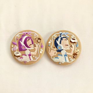 バンダイ(BANDAI)のおジャ魔女どれみ刺繍缶バッジセット(キャラクターグッズ)