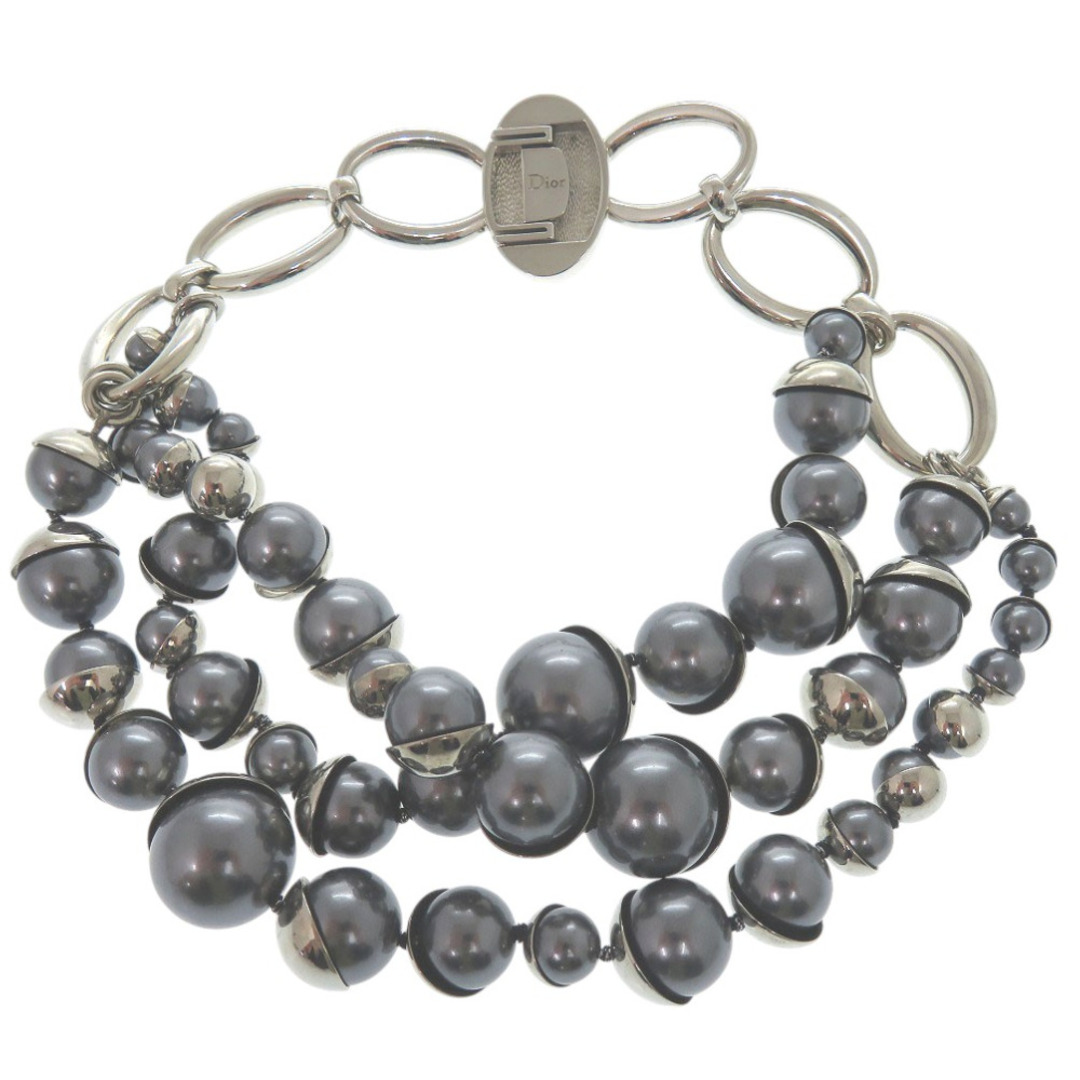 Dior - 美品 ディオール フェイクパール ネックレス シルバー Dior - 美品 ディオール フェイクパール ネックレス シルバー