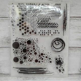 J-20　クリアスタンプ　スクラップブッキング　コラージュ(印鑑/スタンプ/朱肉)