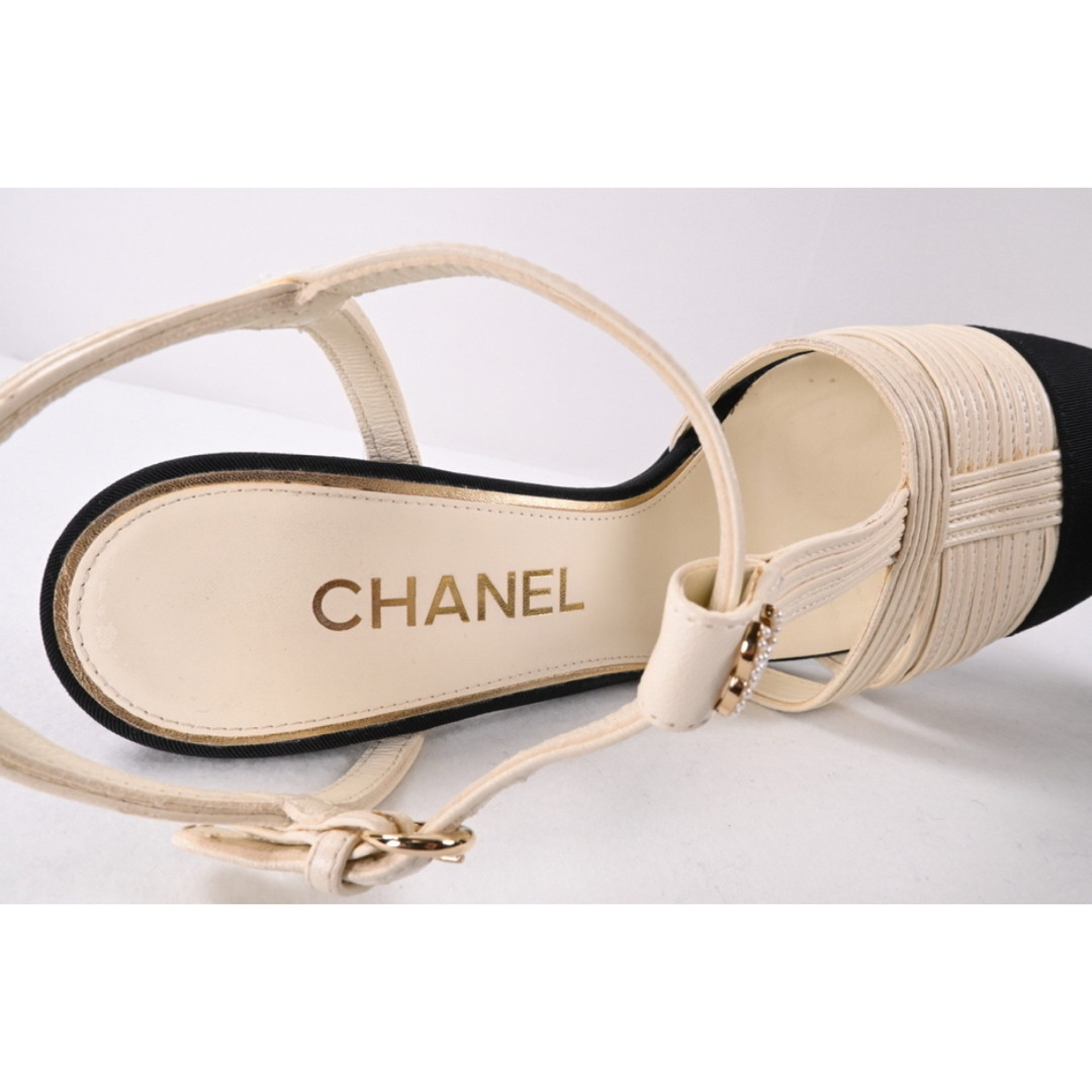 CHANEL - 【美品】CHANEL ストラップ パール サンダル ココ CHANEL - 【美品】CHANEL ストラップ パール サンダル ココ