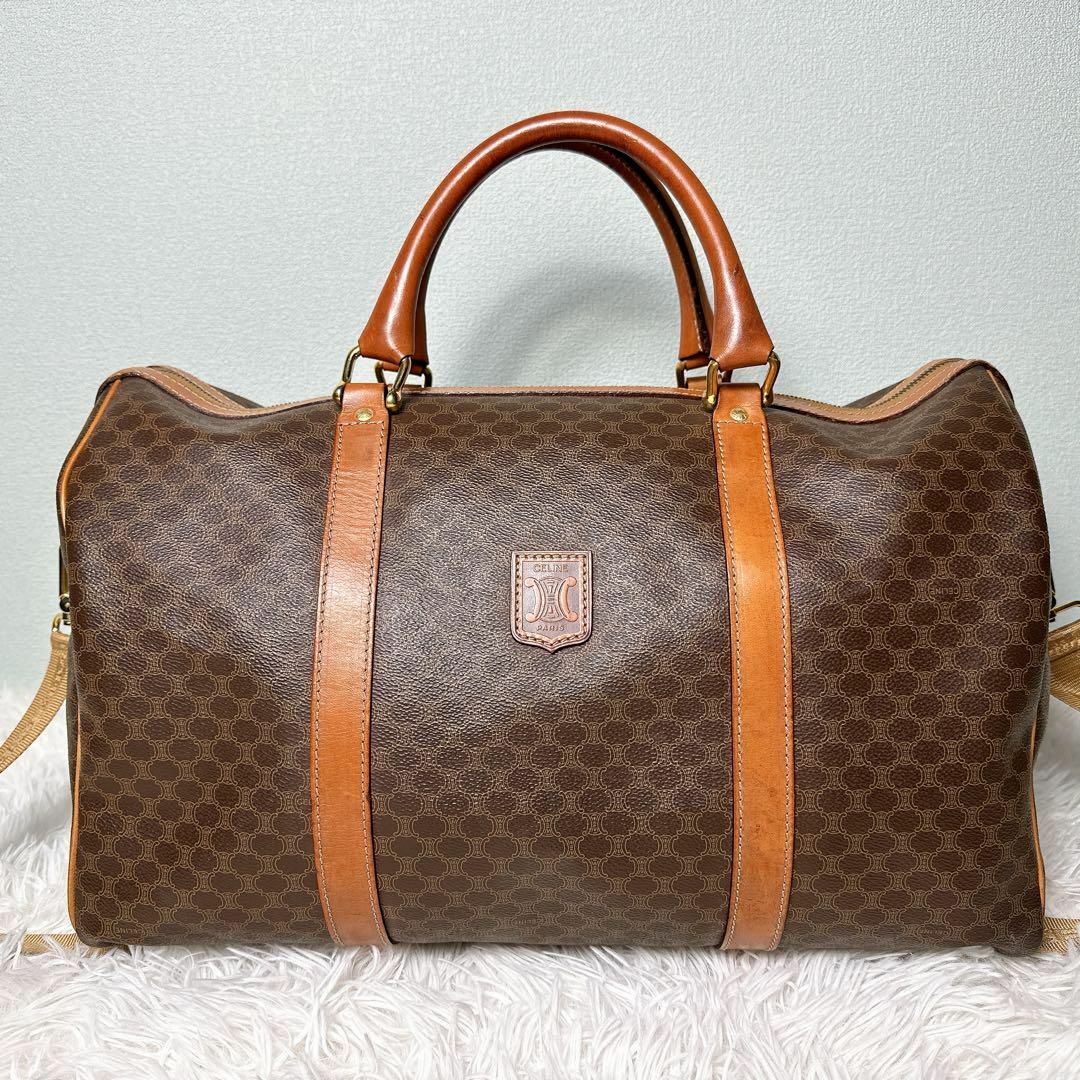 CELINE - 美品✨セリーヌ マカダム柄 ボストンバッグ 2way 大 CELINE - 美品✨セリーヌ マカダム柄 ボストンバッグ 2way 大