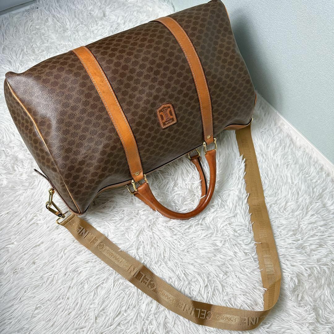 CELINE - 美品✨セリーヌ マカダム柄 ボストンバッグ 2way 大 CELINE - 美品✨セリーヌ マカダム柄 ボストンバッグ 2way 大