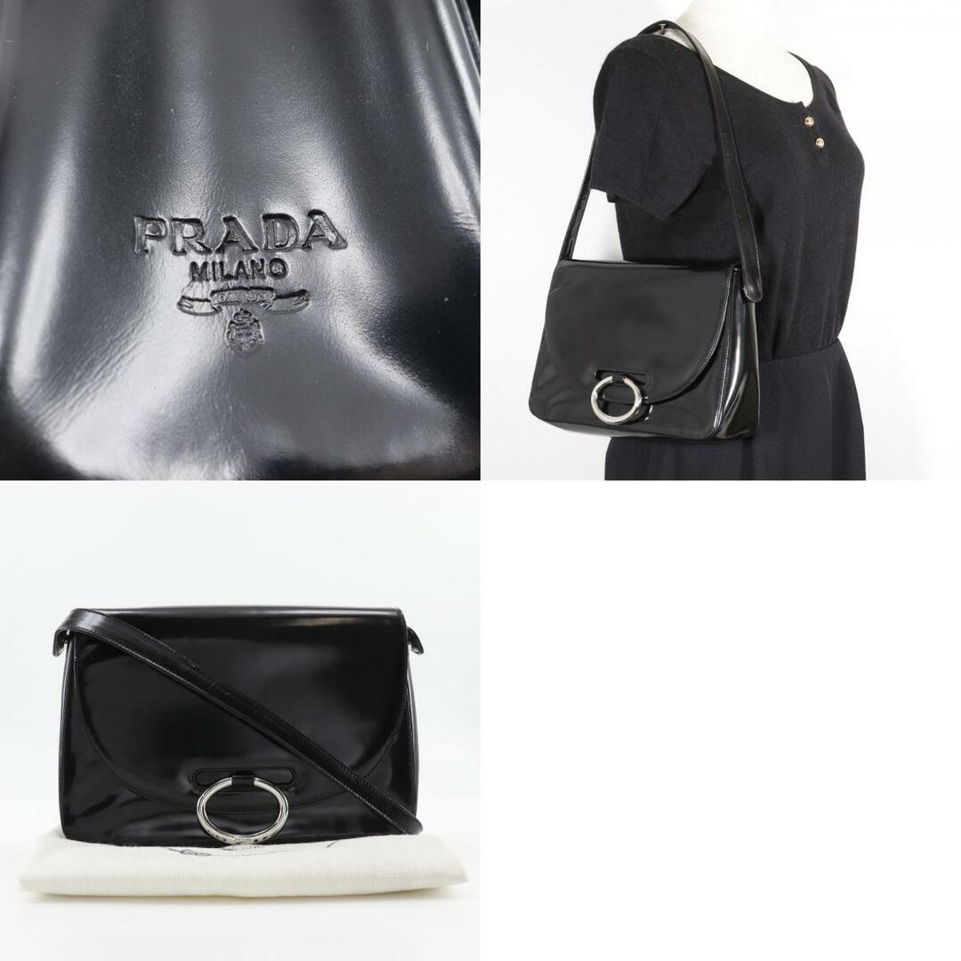 PRADA - 【PRADA】プラダ ワンショルダー パテントレザー 黒 PRADA - 【PRADA】プラダ ワンショルダー パテントレザー 黒