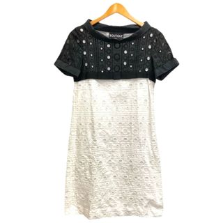 MOSCHINO - MOSCHINO BOUTIQU ワンピース 膝丈 38 ホワイト MOSCHINO - MOSCHINO BOUTIQU ワンピース 膝丈 38 ホワイト
