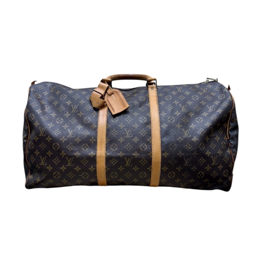 LOUIS VUITTON - 　ルイ・ヴィトン LOUIS VUITTON キーポル60 M41422 ブラウン PVC ヌメ革 メンズ ボストンバッグ