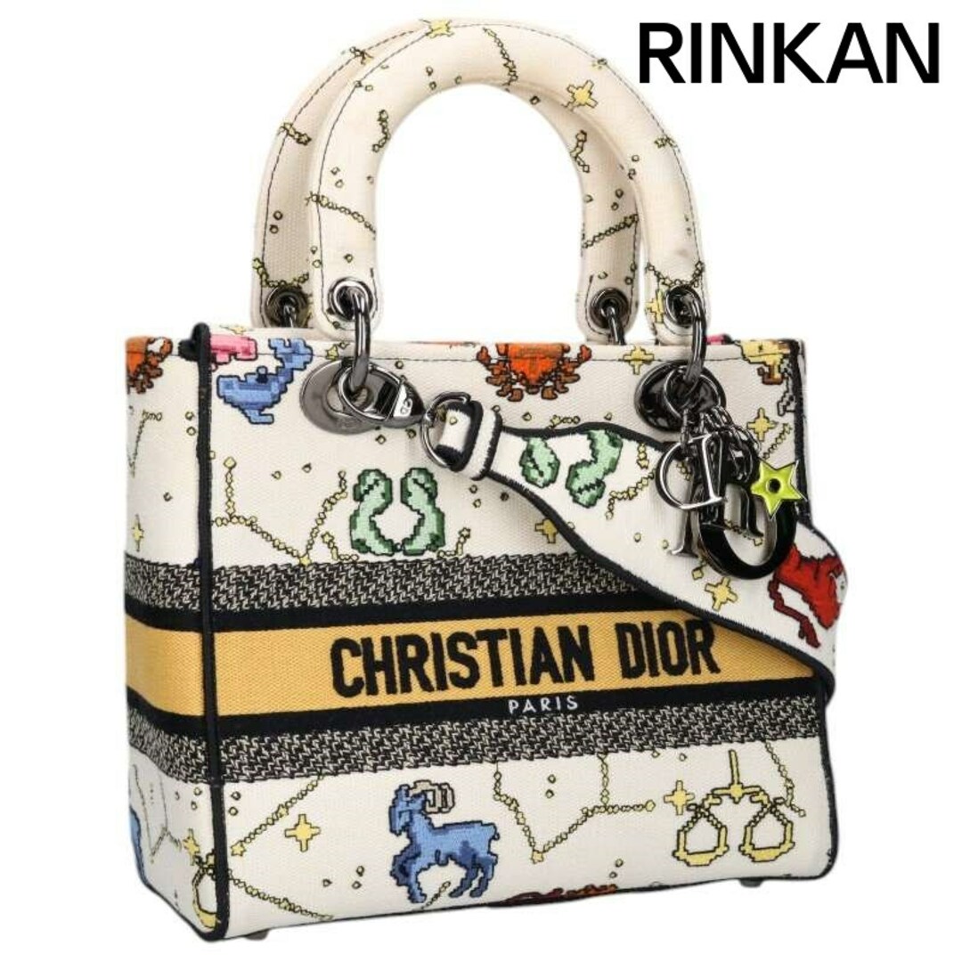 Dior - ディオール LADY D-LITE キャンバス生地刺繍2WAY Dior - ディオール LADY D-LITE キャンバス生地刺繍2WAY