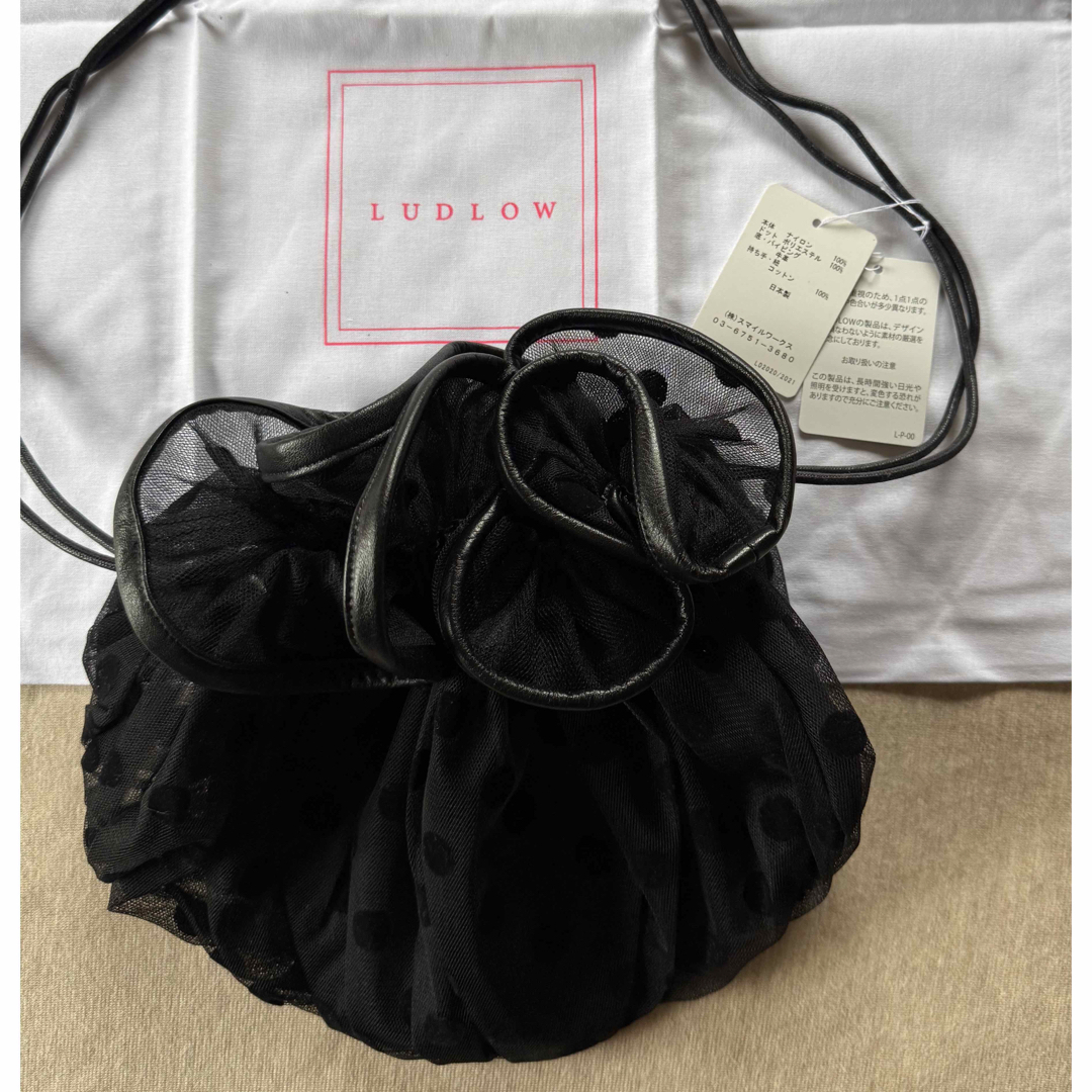 LUDLOW - 黒新品50%off Ludlow チュール シアー レザー LUDLOW - 黒新品50%off Ludlow チュール シアー レザー