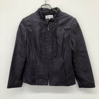 HANAE MORI - ハナエモリ ノーカラージャケット レース 刺繍 HANAE MORI - ハナエモリ ノーカラージャケット レース 刺繍