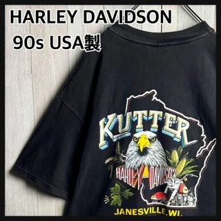 Harley Davidson - HARLEY DAVIDSON Vintage 90s Thunder teeの Harley Davidson - HARLEY DAVIDSON Vintage 90s Thunder teeの