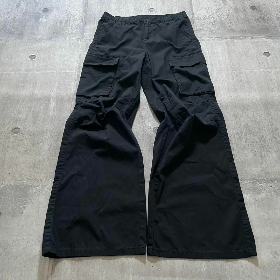 y2k 鬼フレア カーゴパンツ ブーツカット 裾広がり グランジ 裾 y2k 鬼フレア カーゴパンツ ブーツカット 裾広がり グランジ 裾