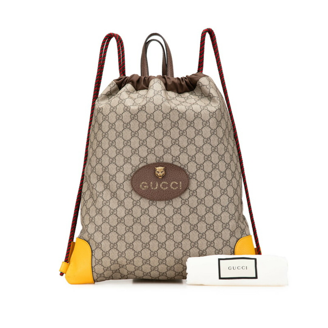 GUCCI - グッチ GGスプリーム ドローストリング リュック バック GUCCI - グッチ GGスプリーム ドローストリング リュック バック