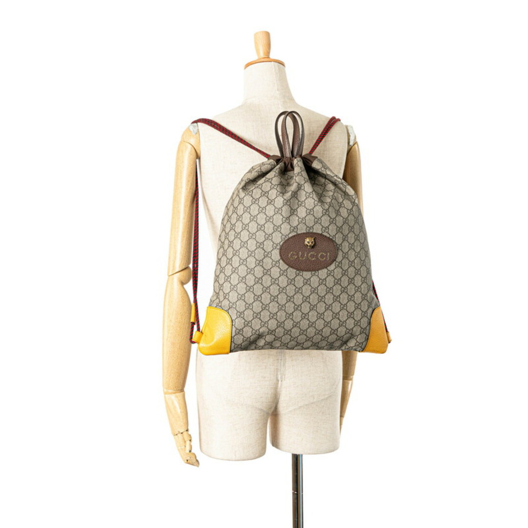 GUCCI - グッチ GGスプリーム ドローストリング リュック バック GUCCI - グッチ GGスプリーム ドローストリング リュック バック