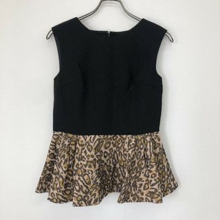 Chesty - 【Chesty】チェスティ　トップス　ノースリーブ　黒系　ブラック　サイズ0　レオパード　ヒョウ柄　