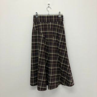 【any SIS】エニィスィス　ブラウン系　チェック　ロングスカート　カジュアル　ゆったり(ロングスカート)