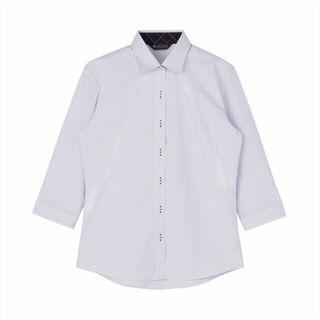 ブリックハウスバイトウキョウシャツ(BRICK HOUSE by Tokyo Shirts)の【ラベンダー】【透け防止】 ワイド 七分袖 形態安定 レディースシャツ BL01J300AB24W1S-01(シャツ/ブラウス(長袖/七分))