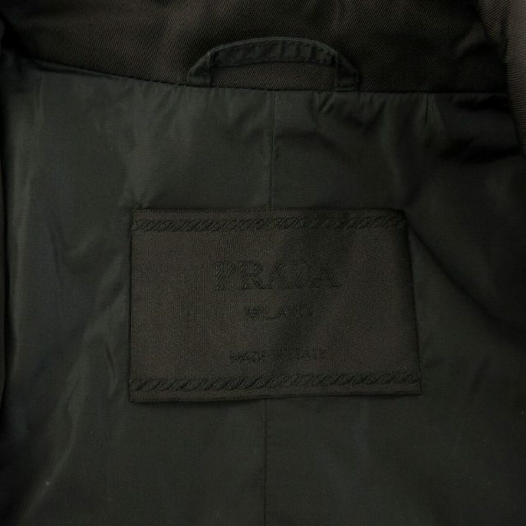PRADA - プラダ テーラードジャケット ナイロン シングル L 黒 PRADA - プラダ テーラードジャケット ナイロン シングル L 黒