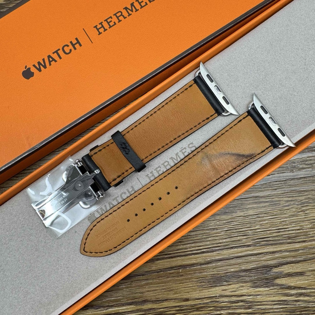 Apple - 2521 Apple Watch エルメス ブラック バックル レザー Apple - 2521 Apple Watch エルメス ブラック バックル レザー