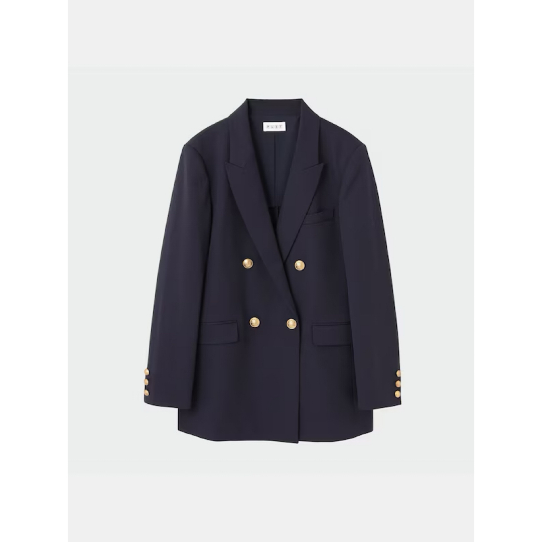 PLST - 極美品☆プラステ ダブルブレストジャケット 紺ブレ 金 PLST - 極美品☆プラステ ダブルブレストジャケット 紺ブレ 金