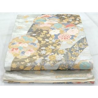 平和屋着物◎六通柄袋帯　作家物　有職華文　箔美　金銀糸　正絹　逸品　AAAS8604cx(帯)