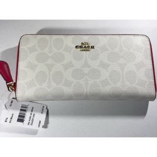 COACH - 【新品未使用】COACH コーチ 財布 長財布 814ホワイトの COACH - 【新品未使用】COACH コーチ 財布 長財布 814ホワイトの