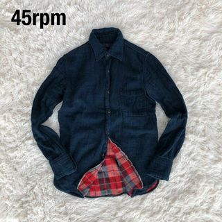 45rpm - 美品✨ 45r カディシャツデニムのブラウス ホワイト 45rpm - 美品✨ 45r カディシャツデニムのブラウス ホワイト